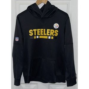 Nike Therma-Fit Pittsburgh Steelers Youth XL (18-20)‎ Black Pullover Hoodie